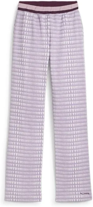 PUMA Womens Pants X Lemlem Casual Drawstring - Purple, White - Size XXL