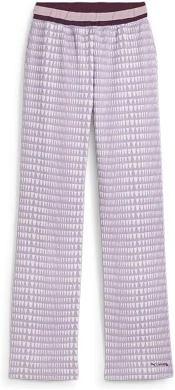 PUMA Womens Pants X Lemlem Casual Drawstring - Purple, White - Size XXL