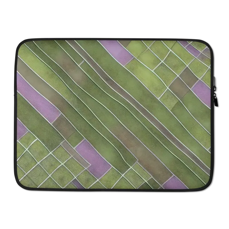 Purple Bands Padded Zipper Laptop Sleeve
