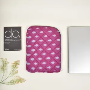 Purple easy slip quilted 13" laptop sleeve