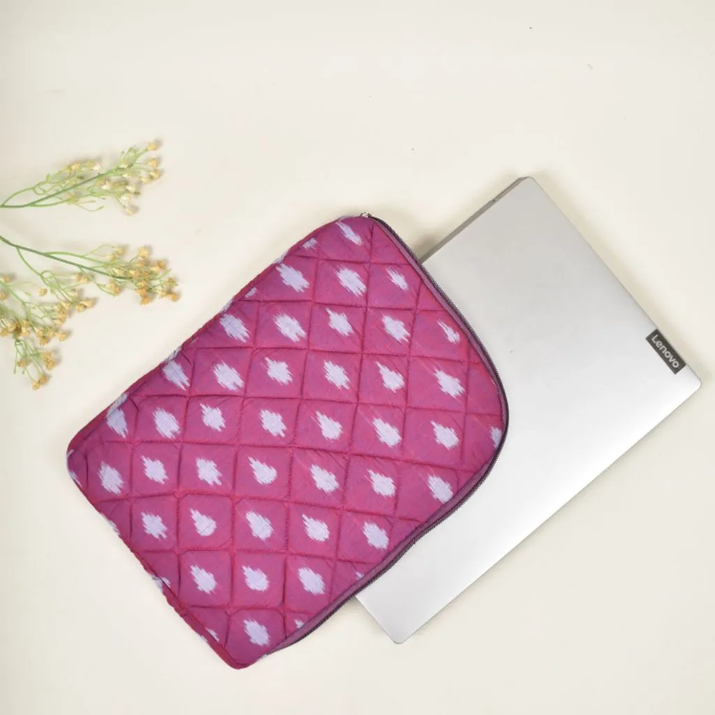 Purple easy slip quilted 13" laptop sleeve