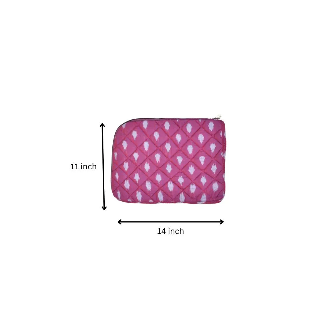Purple easy slip quilted 13" laptop sleeve