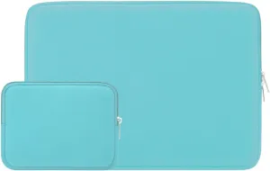 RAINYEAR 15 Inch Laptop Sleeve 15" Protective Soft Case Cover Carrying Bag with Accessories Pouch, Compatible with 15.4" MacBook Pro/Air A3241 A2941 A3114 A1938 A1707 A1990 (Blue)