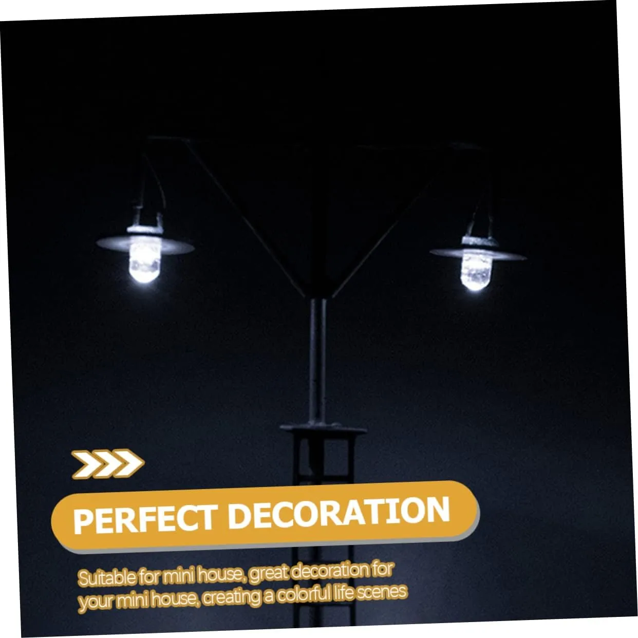Realistic Train Lamp Model 2pcs Railroad Lantern for Model Railroad Enhance Your Mini House Decor Warm Yellow Light
