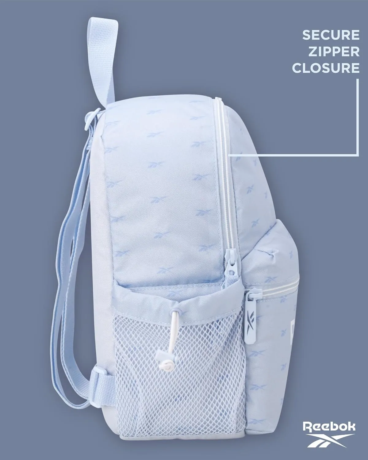 Reebok Women's Backpack - Lightweight Mini Essential Backpack - Small Casual Travel Bag for Women, Blue Serena