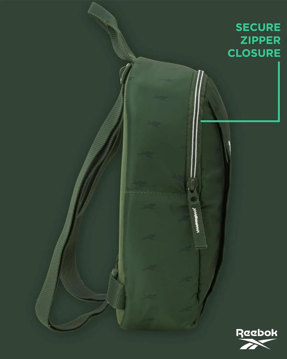 Reebok Women's Backpack - Lightweight Mini Essential Backpack - Small Casual Travel Bag for Women, Green Reagan