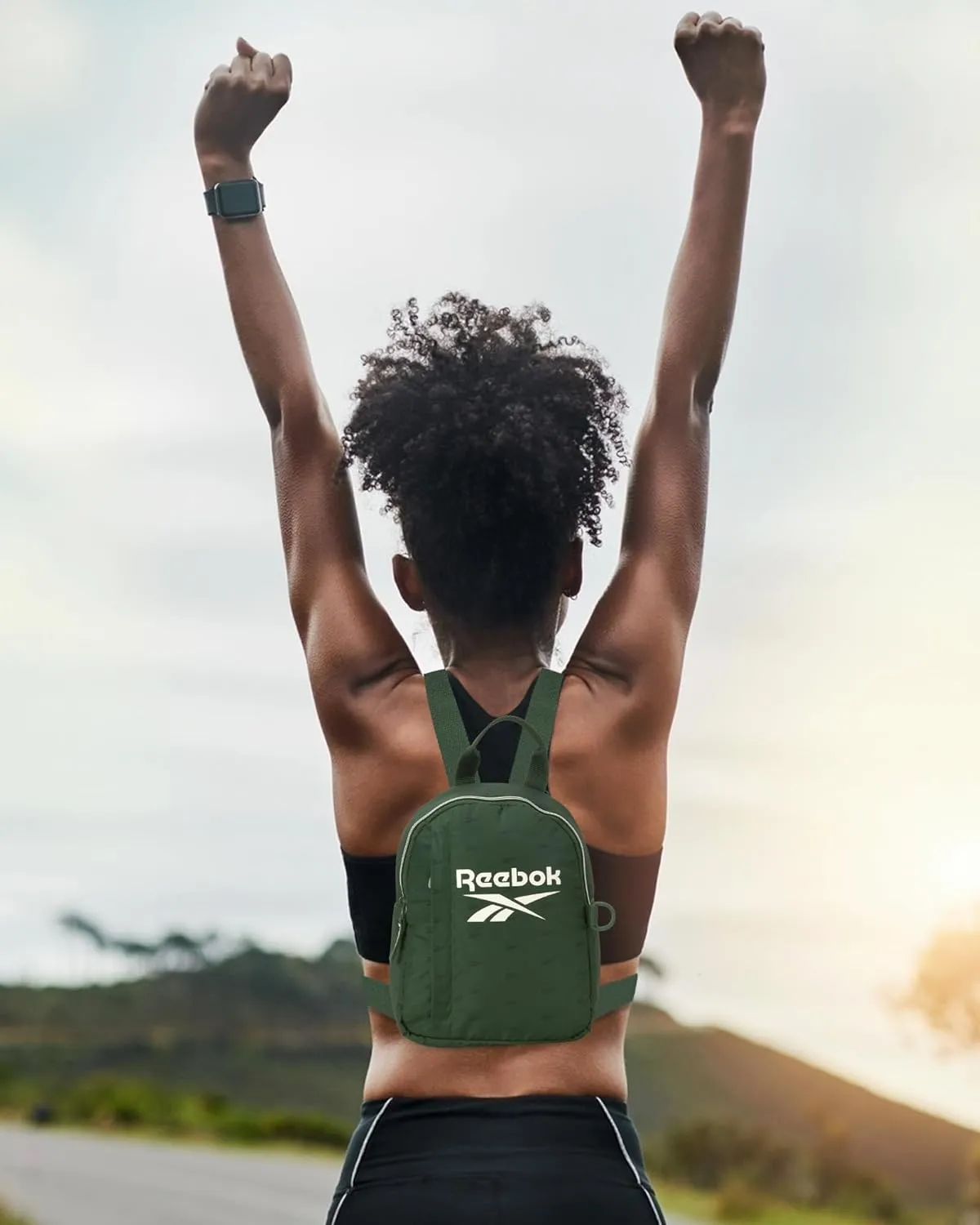 Reebok Women's Backpack - Lightweight Mini Essential Backpack - Small Casual Travel Bag for Women, Green Reagan