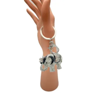 Rhinestone Keyring Cute Elephant Crystal Keychain Keyrings For Women