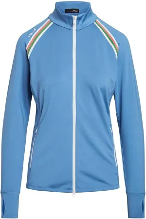 RLX Ralph Lauren Women's Striped Trim Interlock Power Stretch Full-Zip Jacket XL