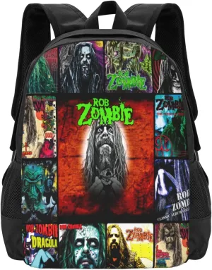 Rob Musics Zombie Backpack Large Capacity Leisure Travel Backpack Book Bag Outgoing Daypack 12.5x5.5x16.5 inch