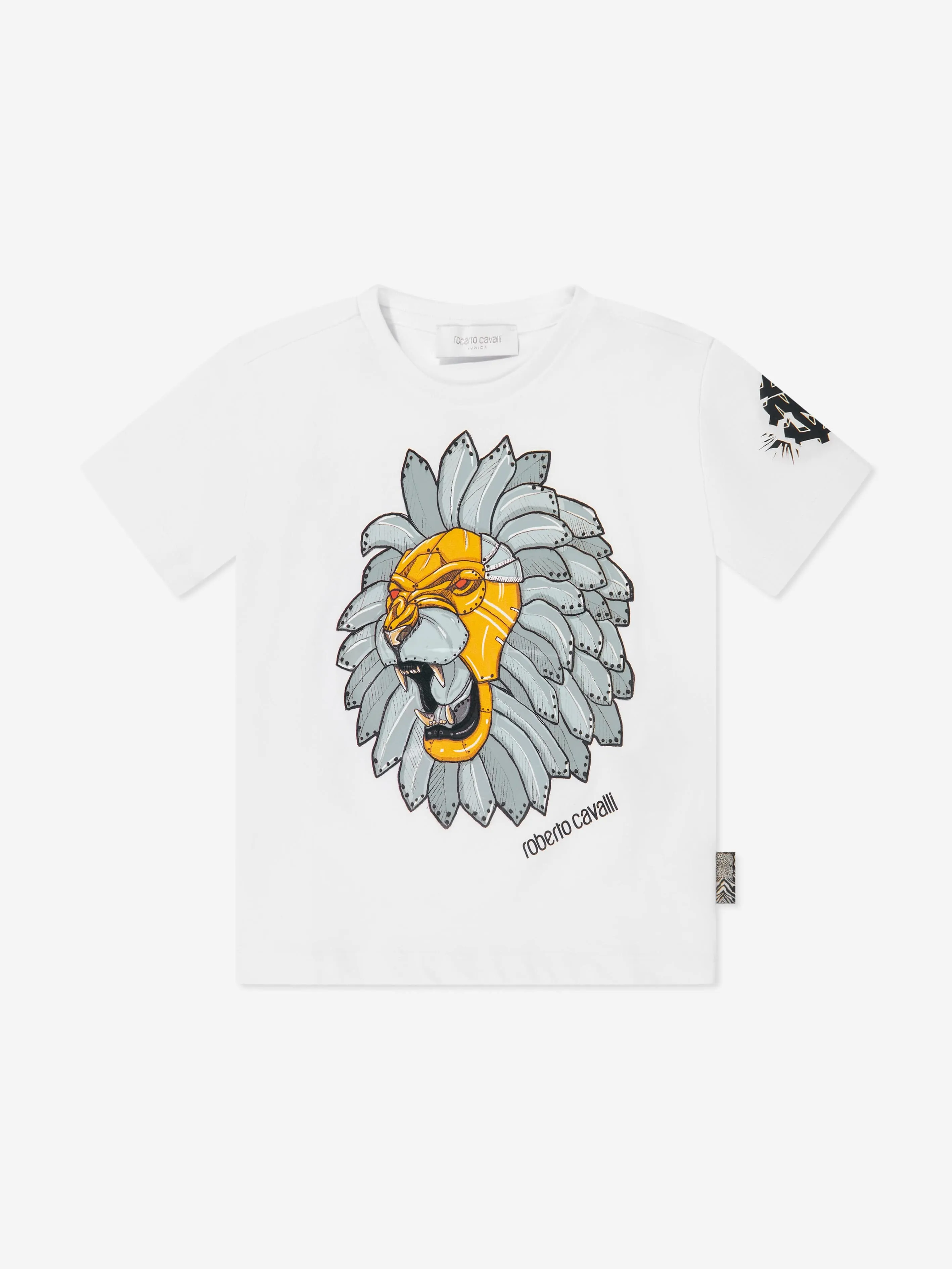 Roberto Cavalli Boys Lion T-Shirt in White
