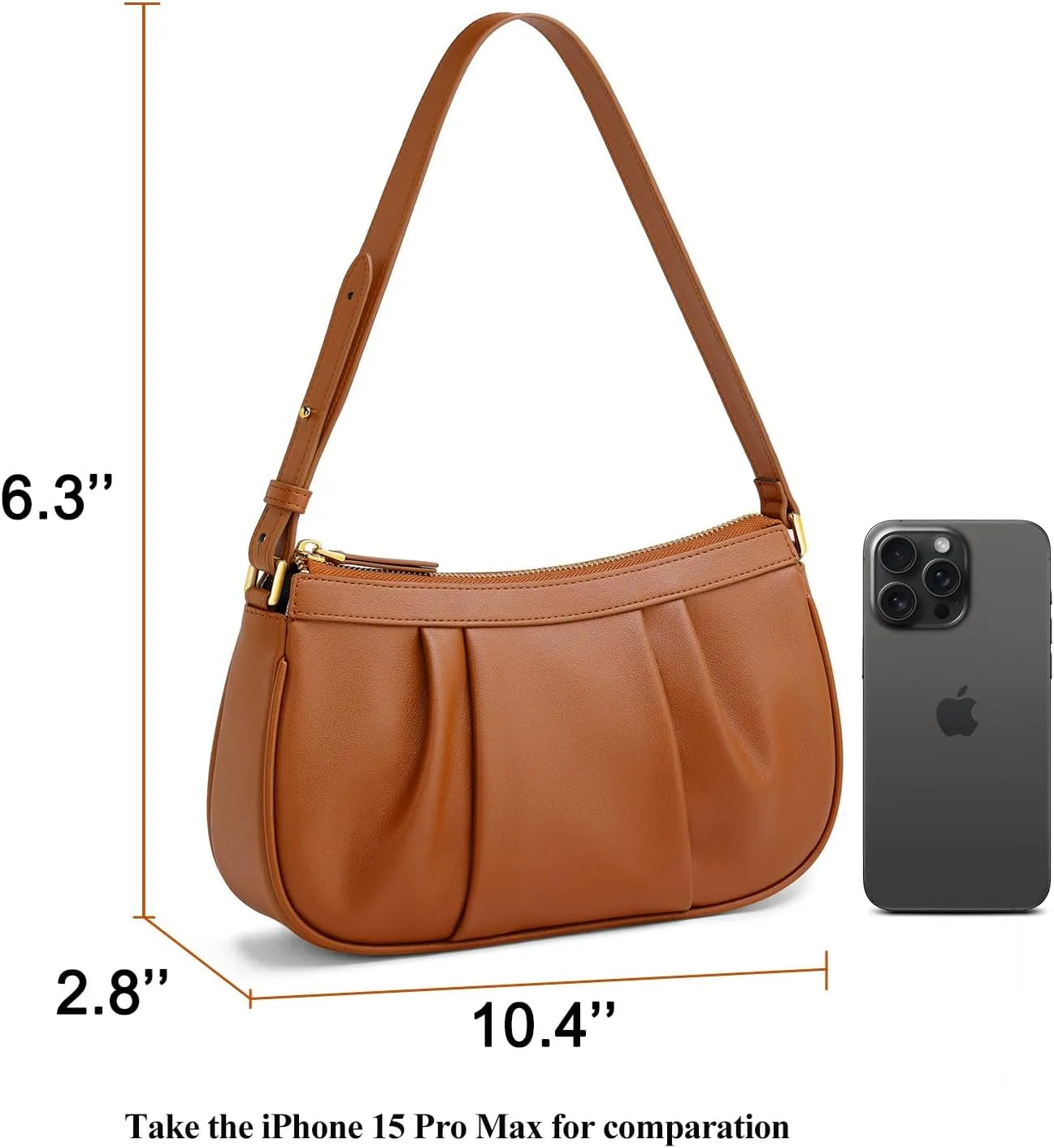 RONSIN Small Shoulder Bag for Women Mini Clutch Purse Tote Handbag Zipper Closure Crossbody Hobo Purse