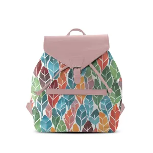 Rose Aurora Backpack Colorful Leaf