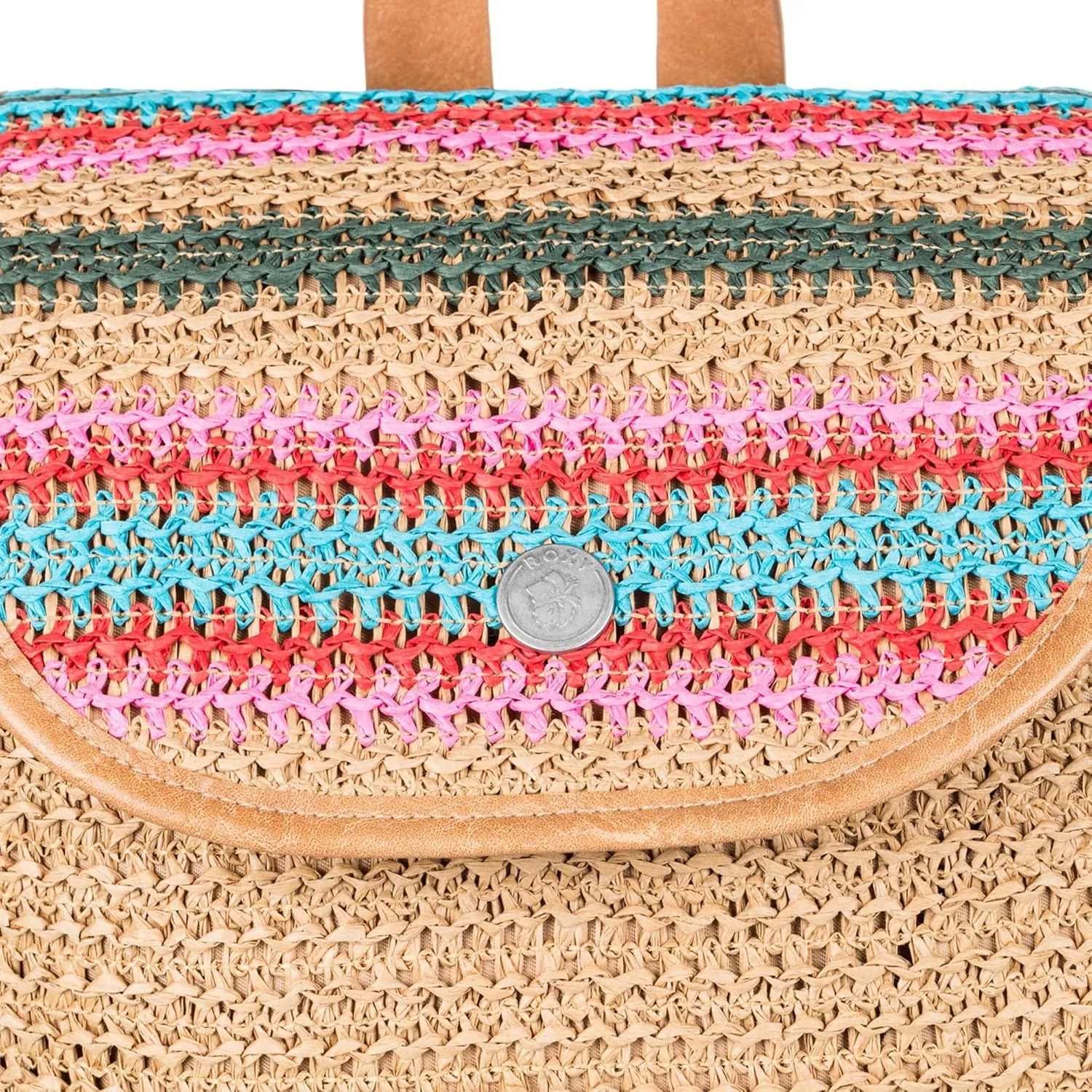 Roxy Women's Stylish Durable Woven Straw Backpack with Adjustable Straps, Coco Pearl-Natural, One Size