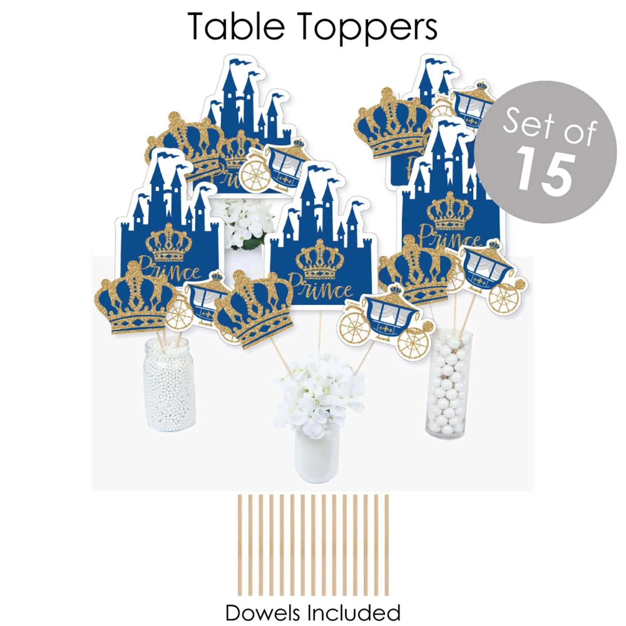 Royal Prince Charming - Baby Shower or Birthday Party Supplies - Banner Decoration Kit - Fundle Bundle