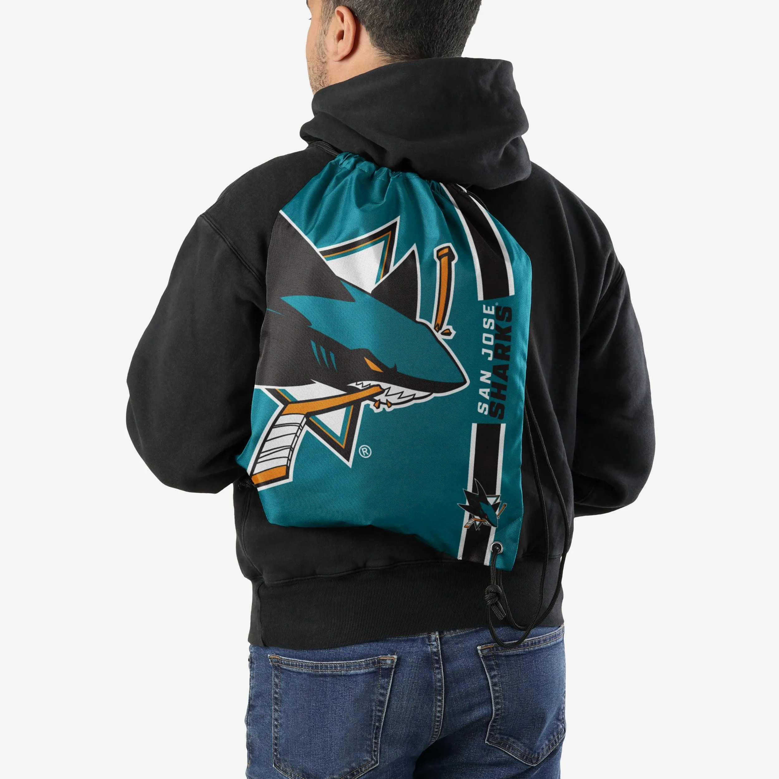 San Jose Sharks Big Logo Drawstring Backpack