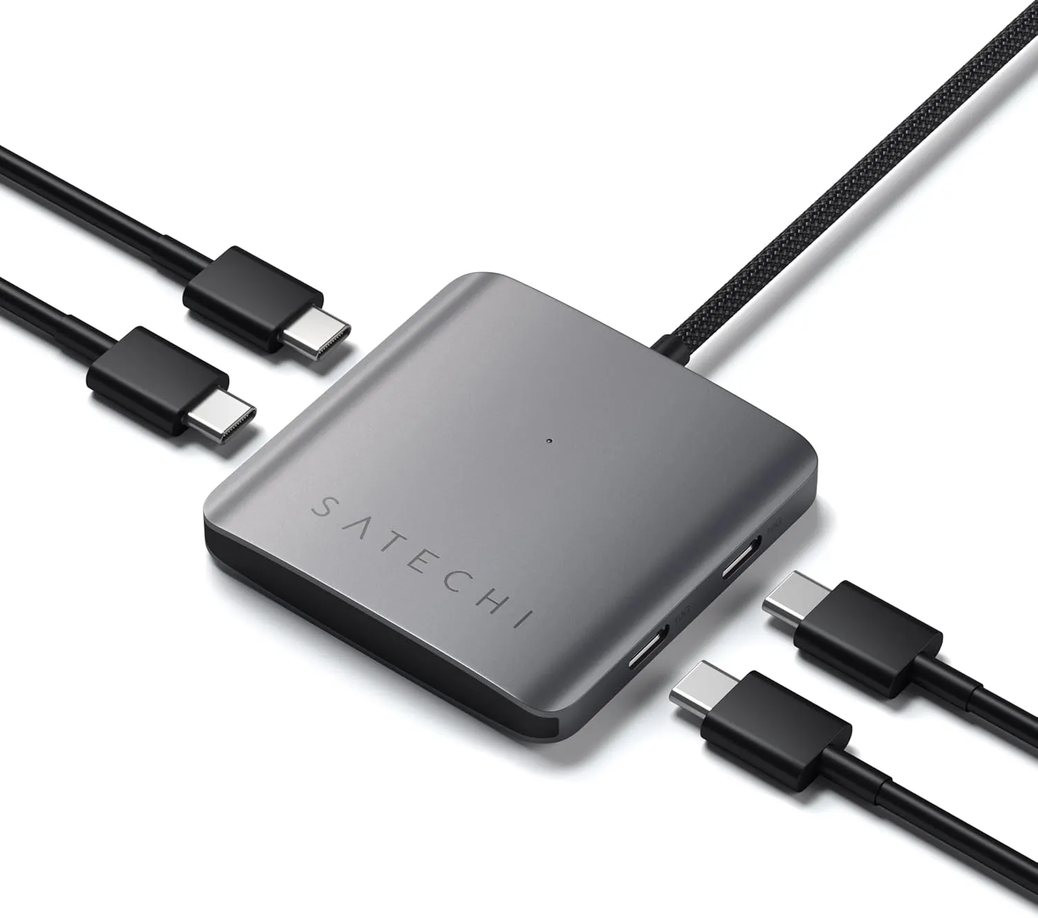 Satechi USB-C Hub: 4-in-1 with 100W Pass-Through & 10Gbps USB 3.2 for MacBook, iPad, iPhone, Surface, Chromebook & More