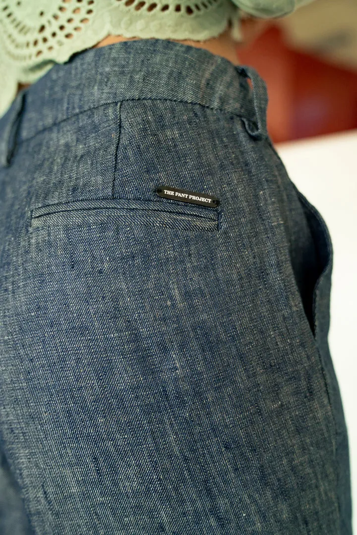 Saxe Blue 100% Linen Pant