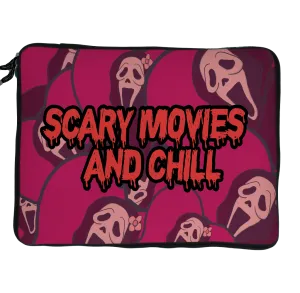 Scary Movies and Chill Strapped Laptop Sleeve