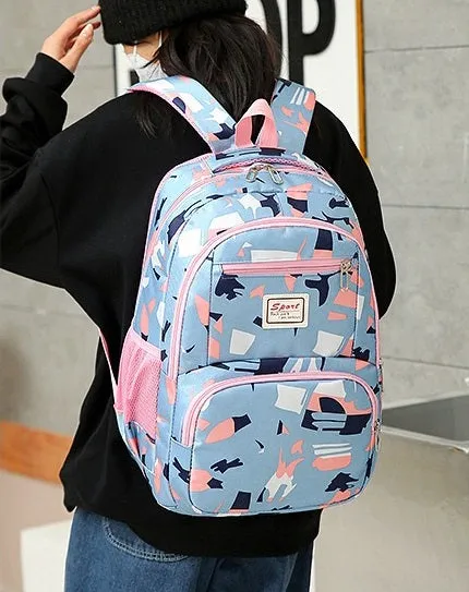 School Bag Multifunction Colorful Printing Backpack 1639-7