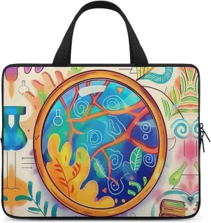 Science Exploration Poster Laptop Bag Laptop Case Computer Messenger Bag with Adjustable Shoulder Strap