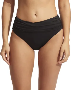 Seafolly Women's High Waist Wrap Front Bikini Bottom Swimsuit