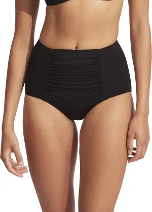 Seafolly Women's High Waisted Full Coverage Bikini Bottom Swimsuit