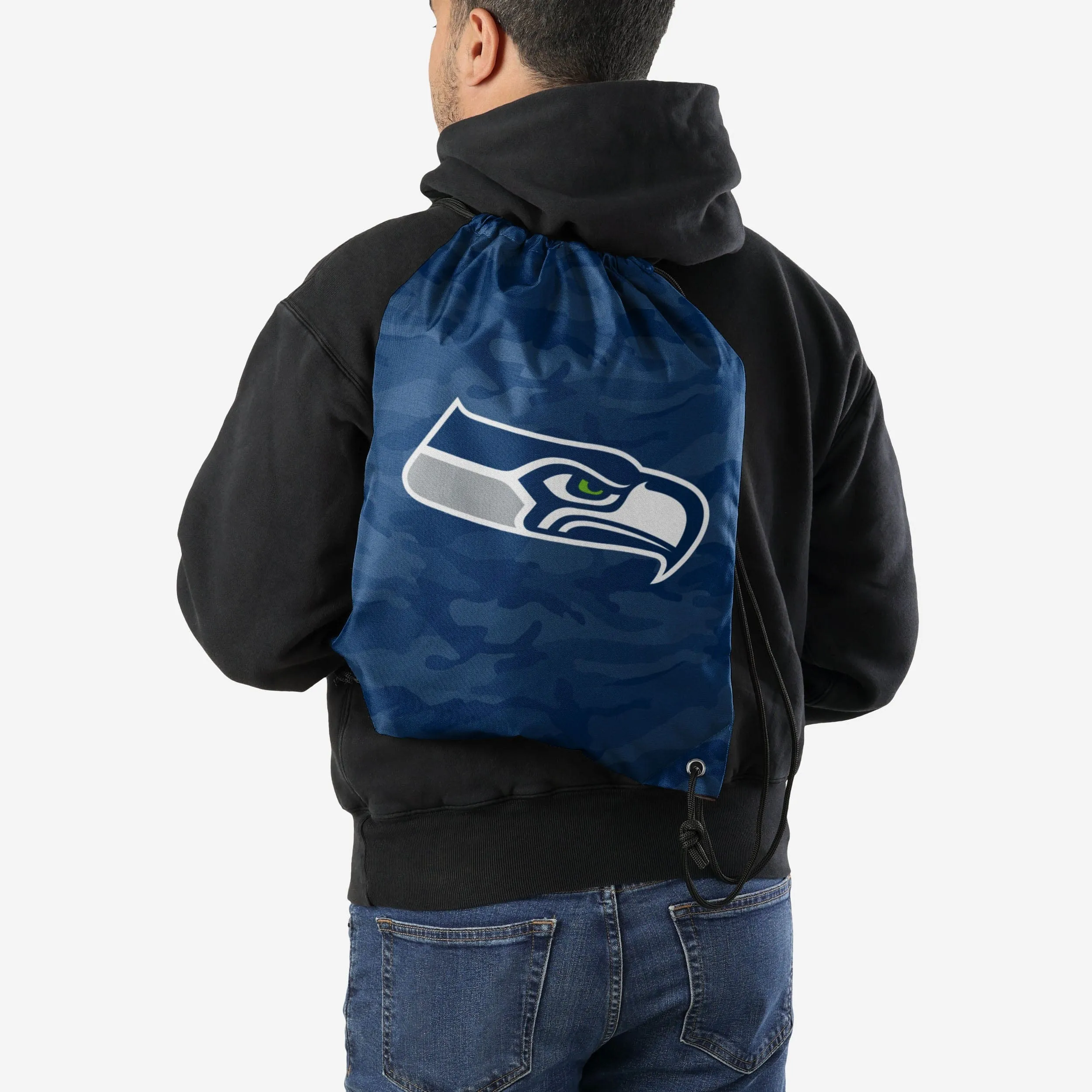 Seattle Seahawks Big Logo Camo Drawstring Backpack