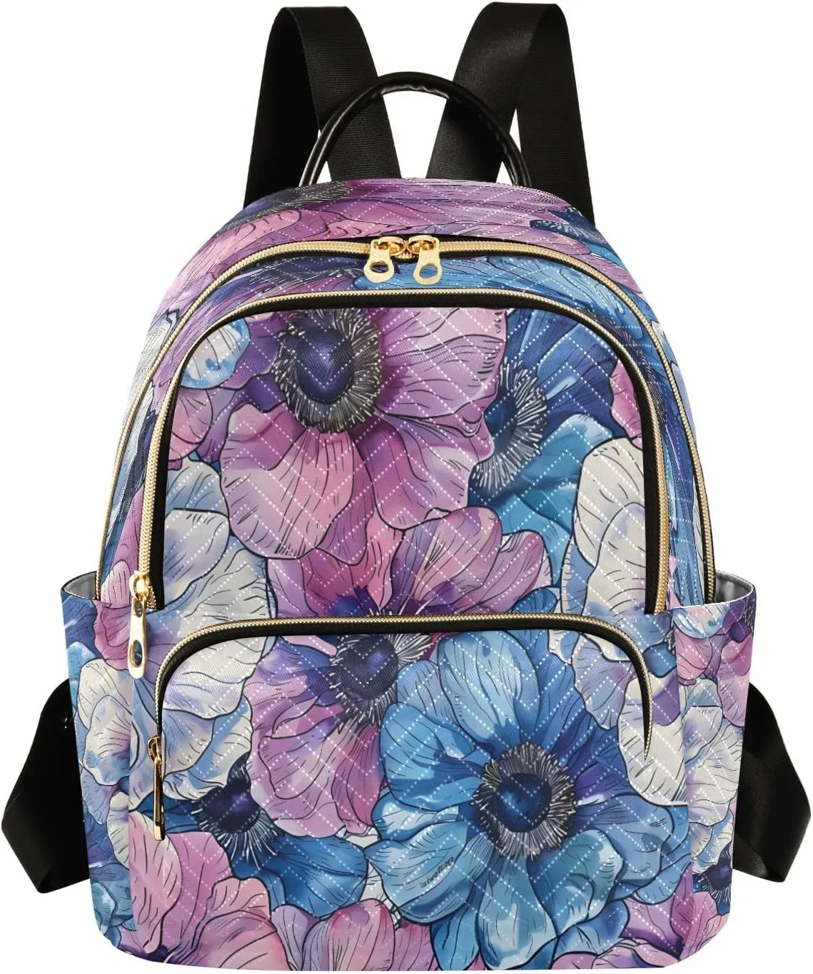 senya Exotic Anemone Flower Women Backpack Purse Travel Daypack Shoulder Bag