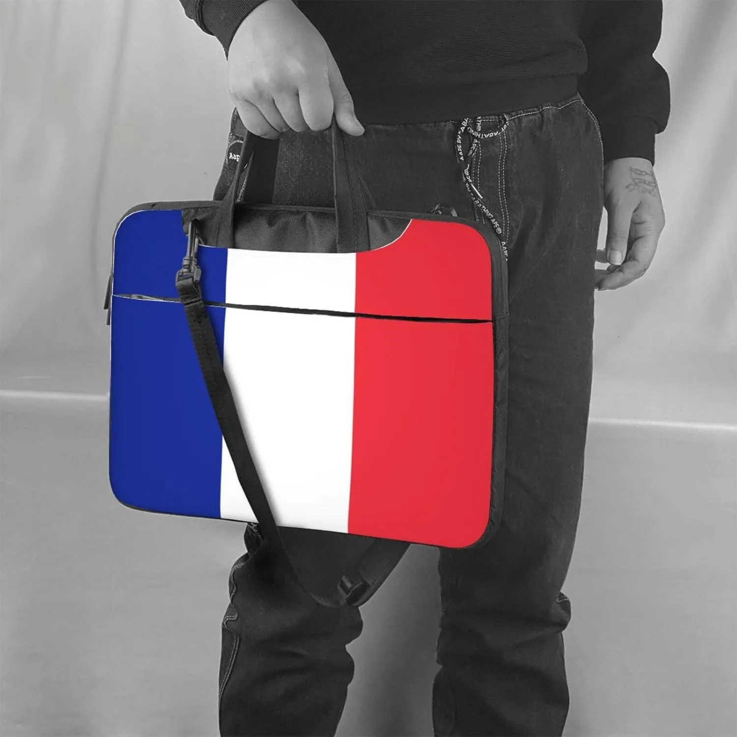 Serbian flag Laptop Bag, 15.6 inch Laptop Case Shoulder Messenger Bag Briefcase Computer Bag for Men Women
