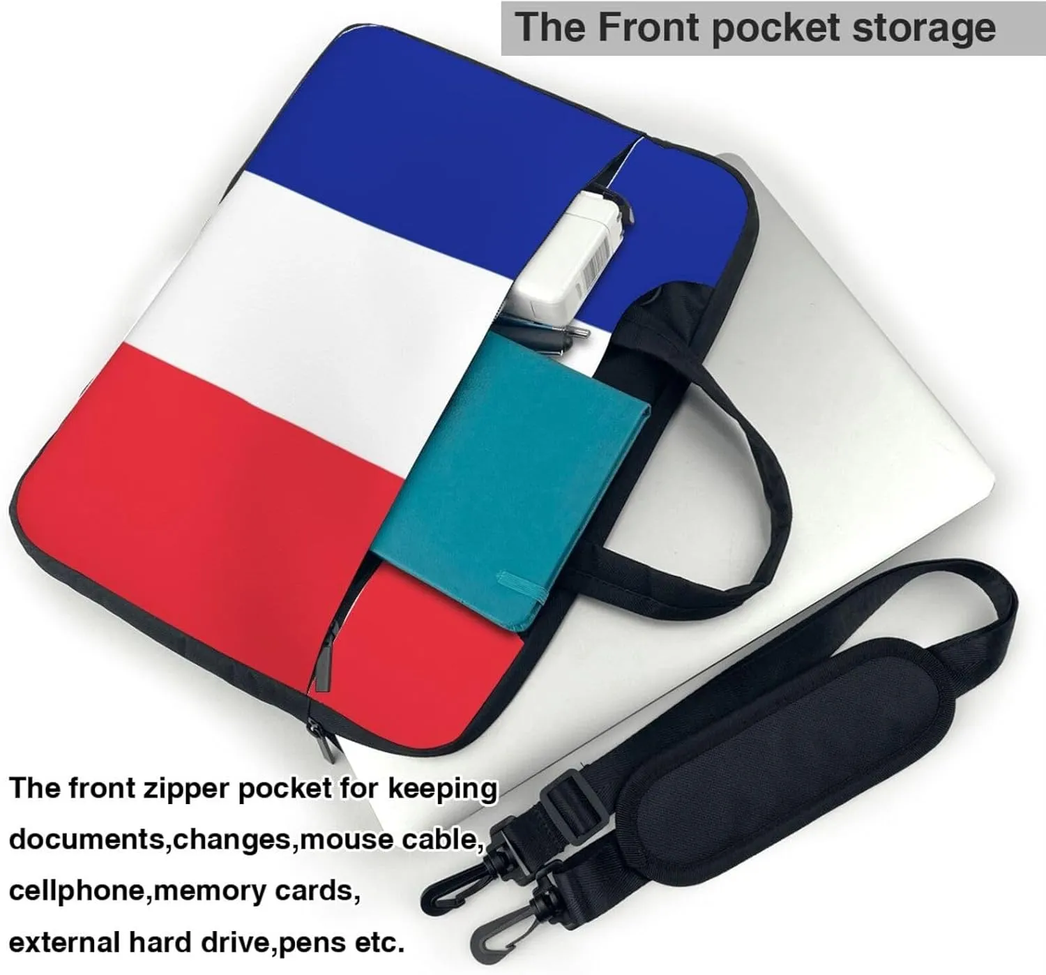 Serbian flag Laptop Bag, 15.6 inch Laptop Case Shoulder Messenger Bag Briefcase Computer Bag for Men Women