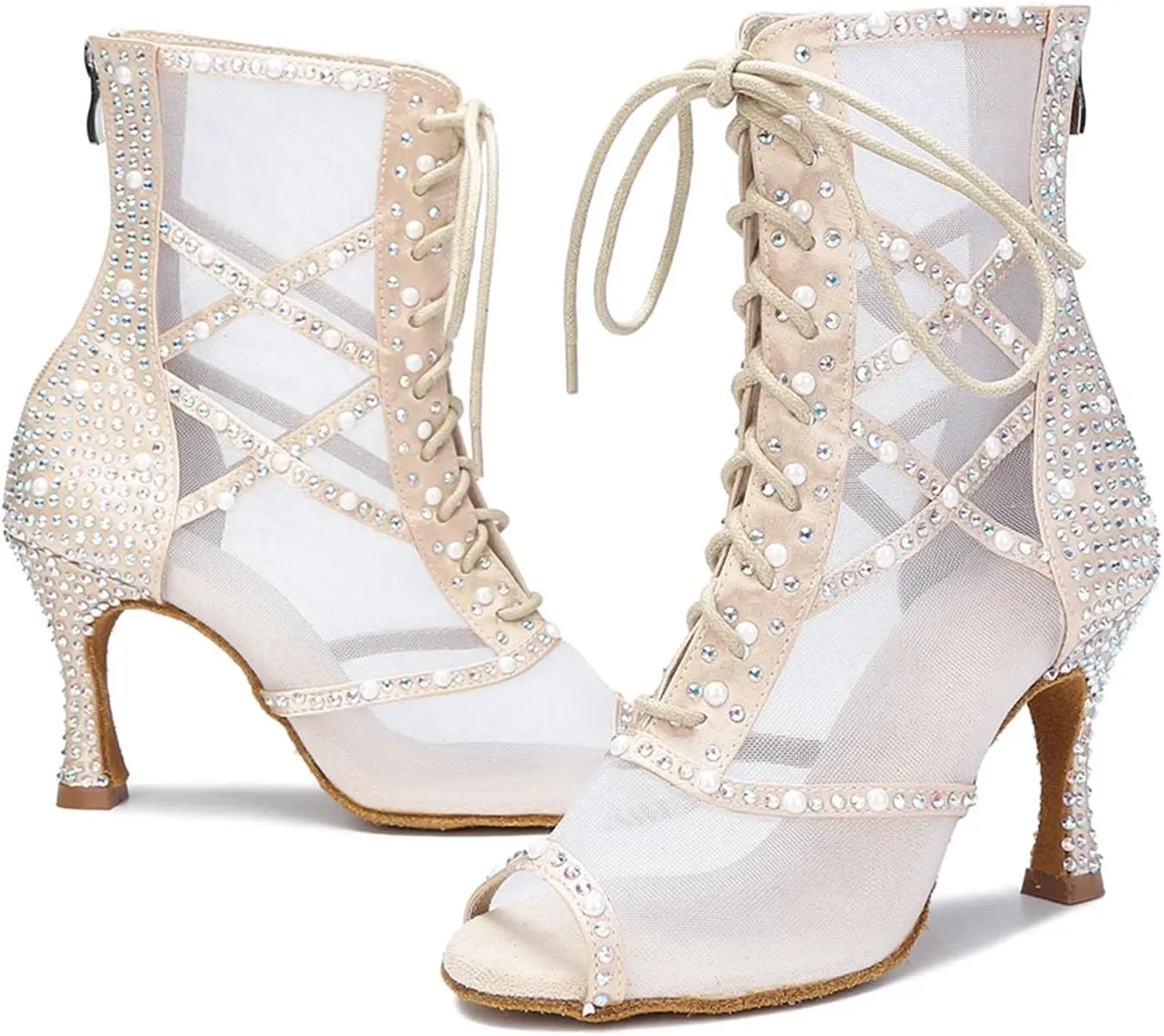 Sexy Pole Dance Boots - Latin Dance High Heels (9cm/3.54 inches)