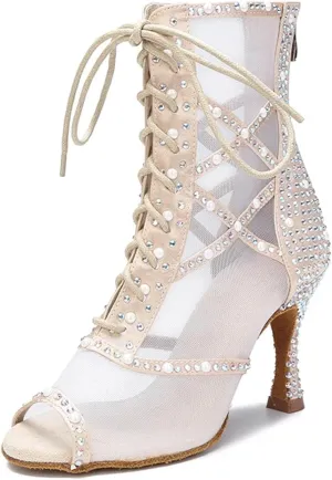 Sexy Pole Dance Boots - Latin Dance High Heels (9cm/3.54 inches)