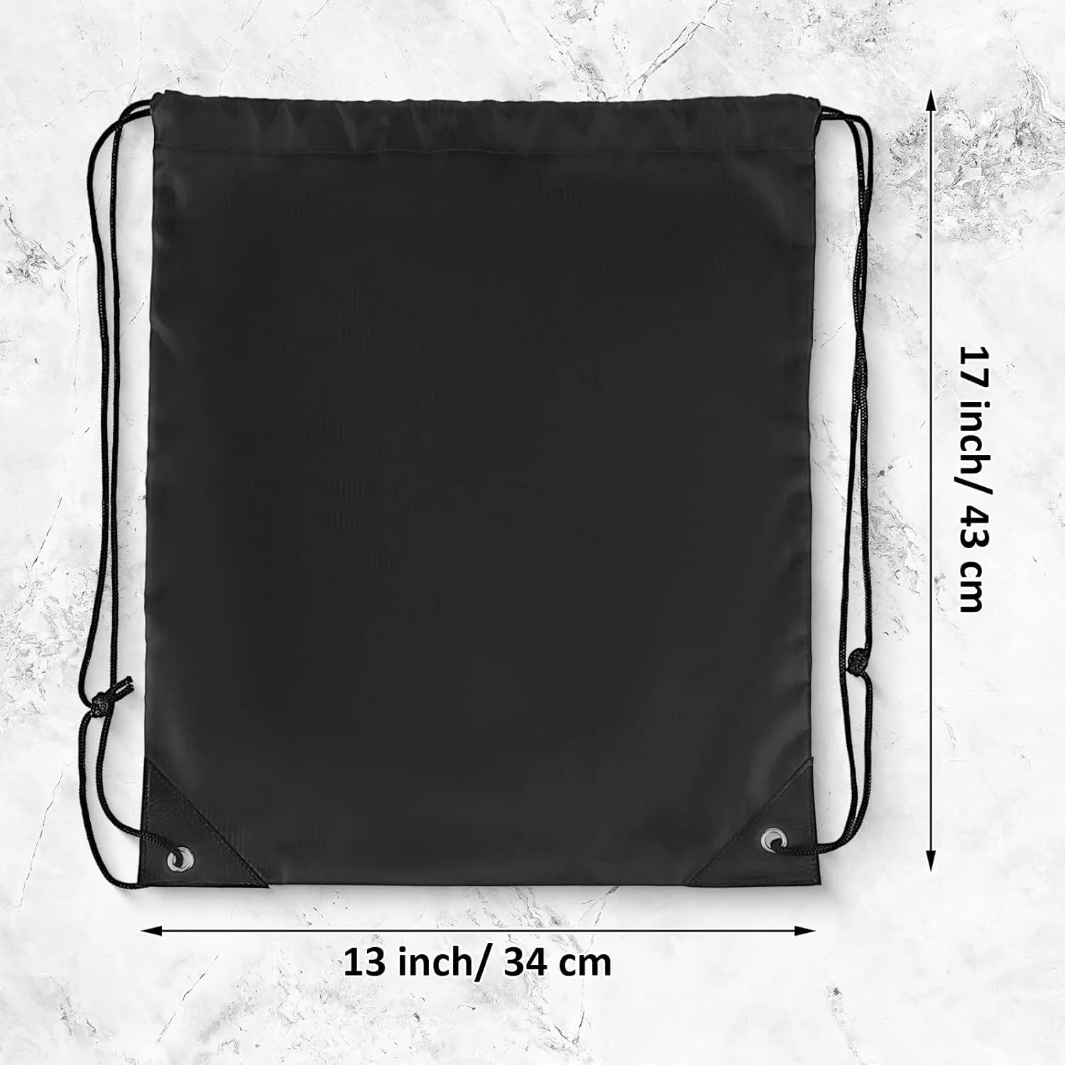 Shappy 60 Pieces Drawstring Bags Drawstring Backpack Bulk Sports Nylon Gym Cinch Bags for Women Men Sports Outdoor(Black)