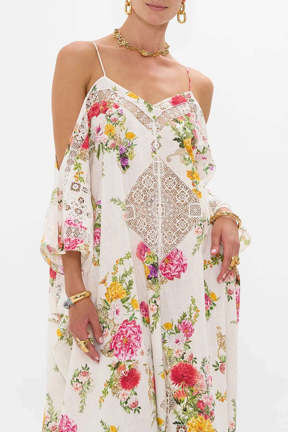 SHOESTRING STRAP KAFTAN EGYPTIAN ROSE