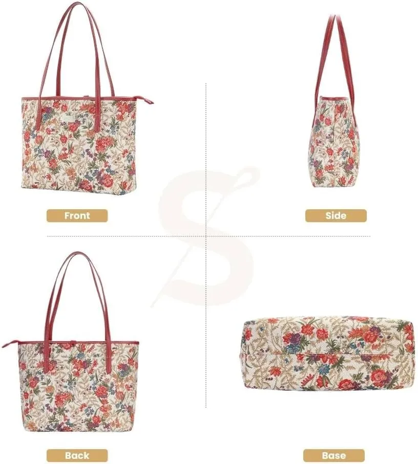 Signare Tapestry Shoulder Bag Tote Bag for Women with Travel or Work Tote Bags for Women