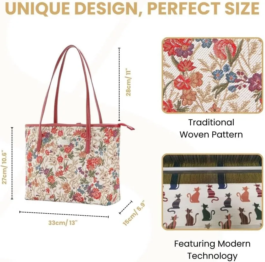 Signare Tapestry Shoulder Bag Tote Bag for Women with Travel or Work Tote Bags for Women