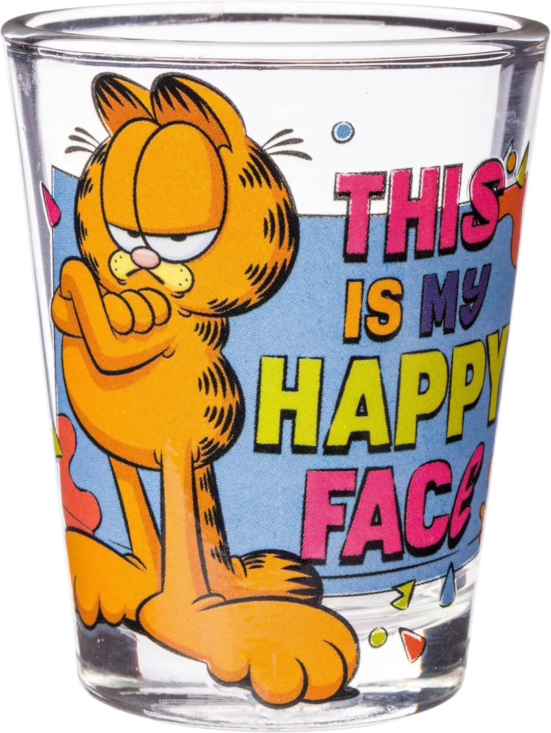 Silver Buffalo Garfield and Odie 4 Pack Mini Glass Set, 1.5 Ounces
