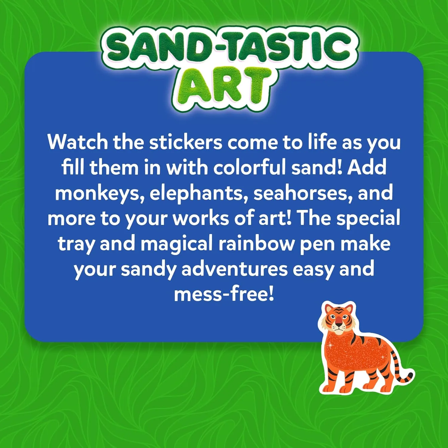 Skillmatics Sand Art Activity - Animals, Create & Stick 50  Colorful Stickers, Creative Craft Kits & Supplies for Kids, Gifts for Girls & Boys | Multicolor