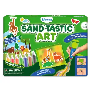 Skillmatics Sand Art Activity - Animals, Create & Stick 50  Colorful Stickers, Creative Craft Kits & Supplies for Kids, Gifts for Girls & Boys | Multicolor