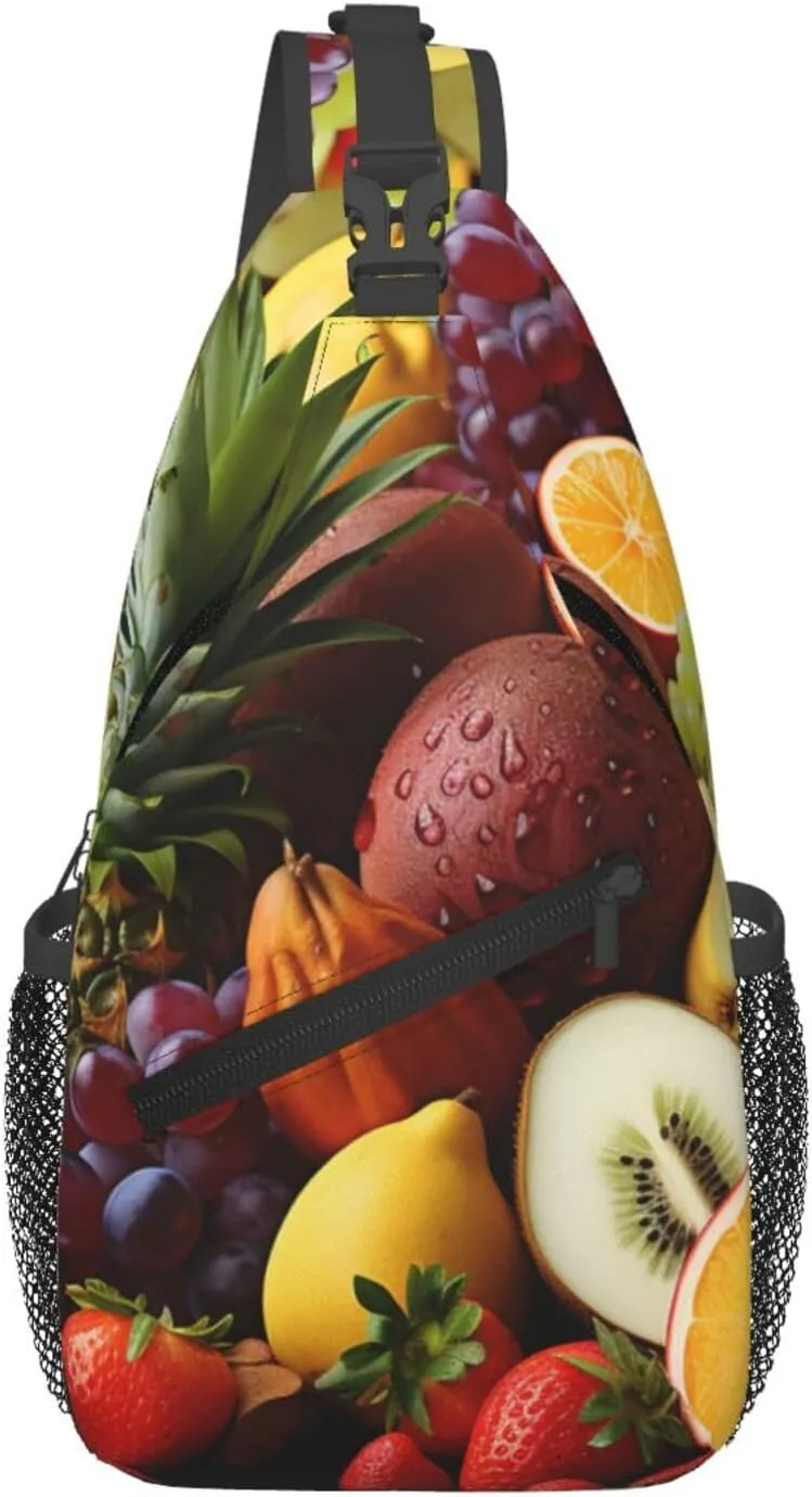 Sling Bag for Men Women Crossbody Backpack Exotic fruits Crossbody Bag Chest Bag for Travel Sport