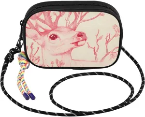 Small Crossbody Bags Elk Leaf Art for Women Cell Phone Purses Shoulder Bag Handbag with Adjustable Strap