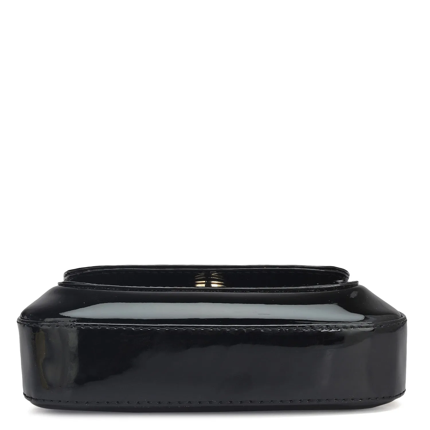 Small Patent Leather Satchel - Black