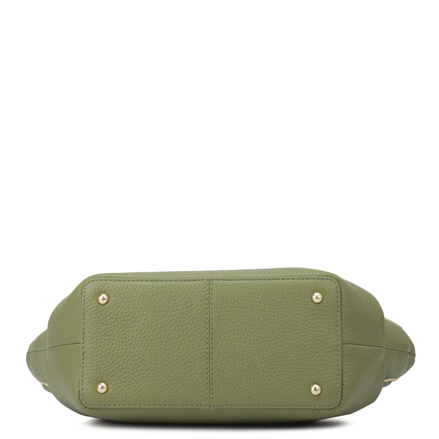 Small Wax Leather Satchel - Fern