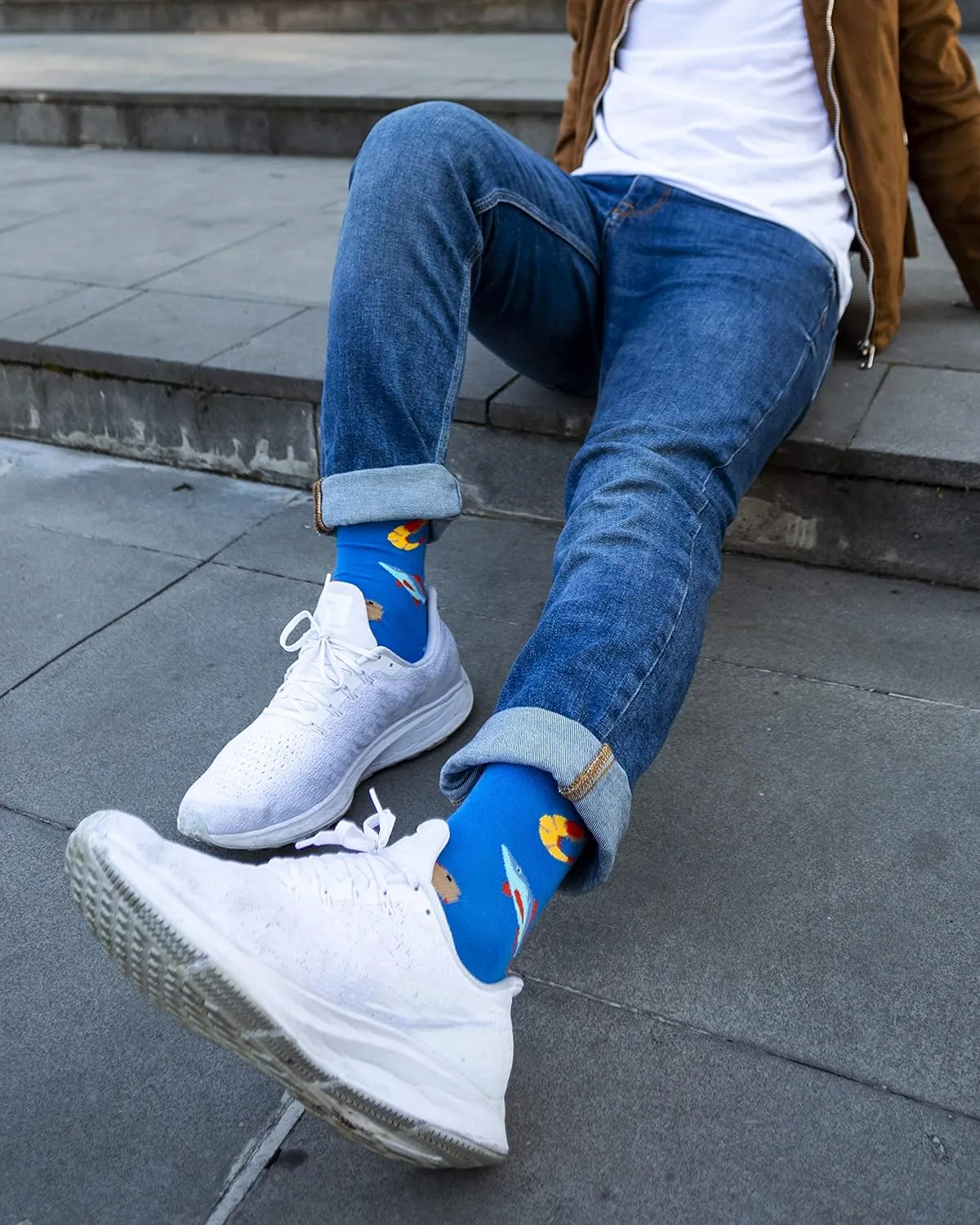socks n socks-Mens 5pair Luxury Colorful Cotton Fun Novelty Dress Socks Gift Box