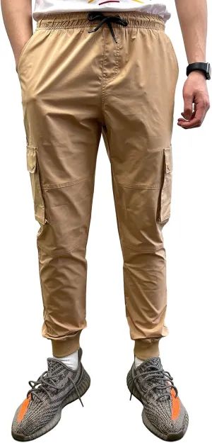 Southpole Men's Active Fleece & Tech Woven Cargo Jogger Pants