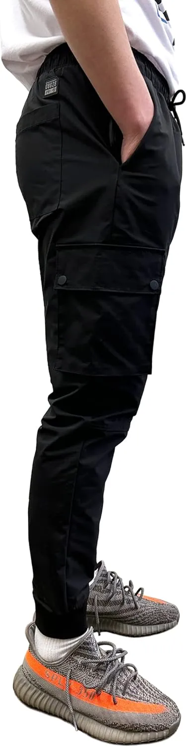 Southpole Men's Active Fleece & Tech Woven Cargo Jogger Pants