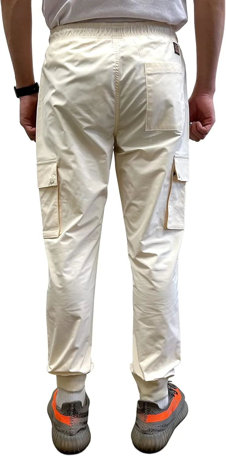 Southpole Men's Active Fleece & Tech Woven Cargo Jogger Pants