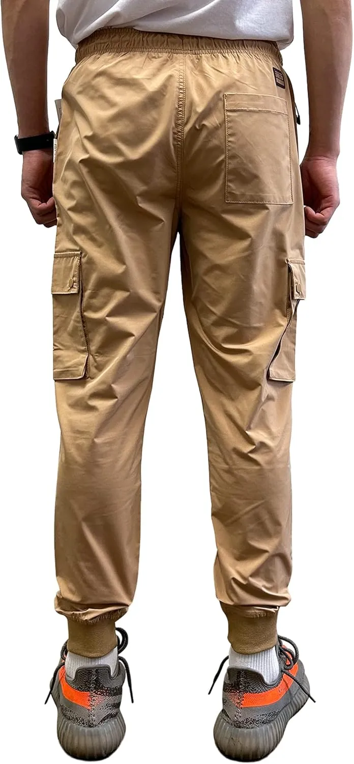 Southpole Men's Active Fleece & Tech Woven Cargo Jogger Pants