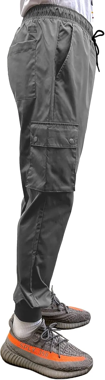 Southpole Men's Active Fleece & Tech Woven Cargo Jogger Pants